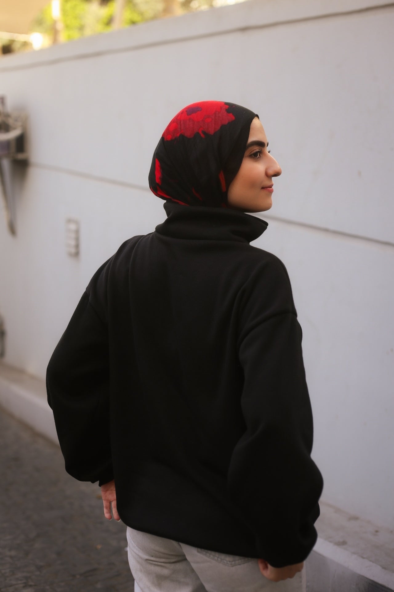 Black High-Neck Hoodie